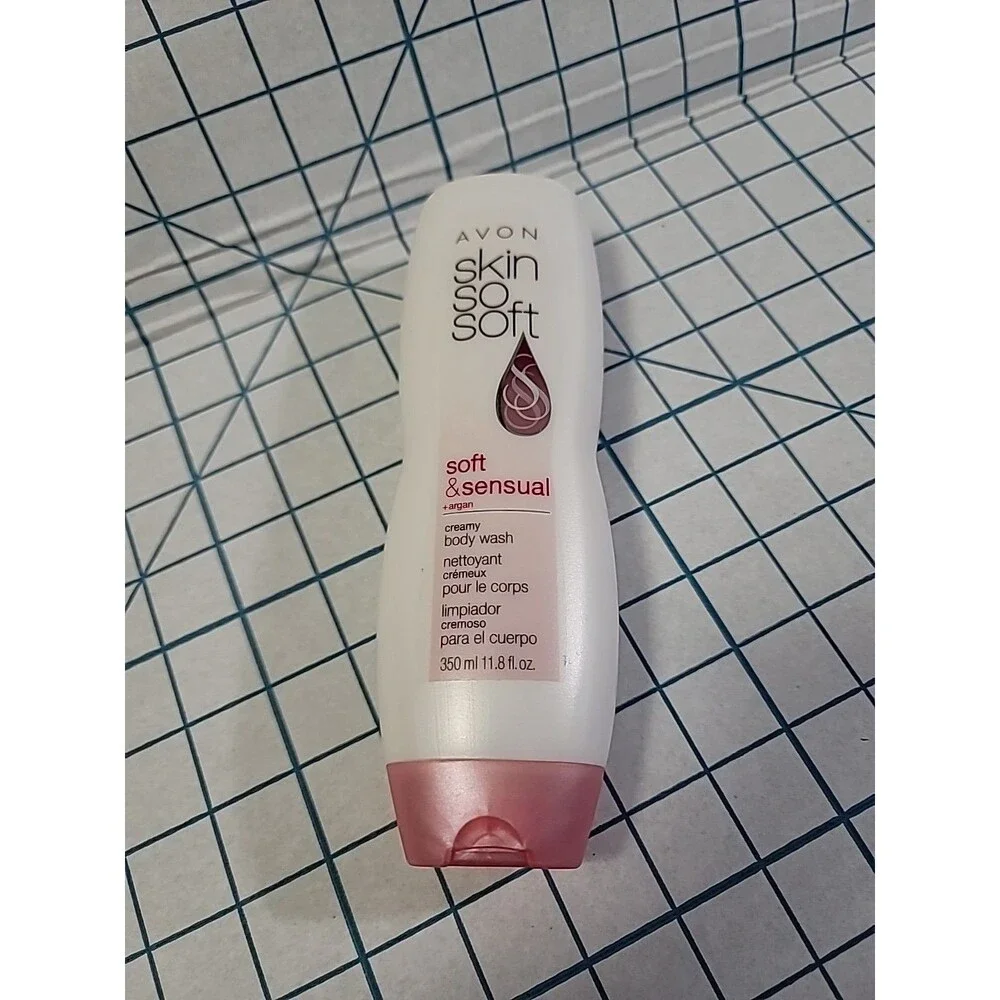 Avon  SKIN SO SOFT  Soft & sensual + Argan creamy body wash 11.8 fl. oz. NOS NIP